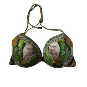Victoria’s Secret Women’s Tropical Angel Halter Rhinestone Bikini Top 34D